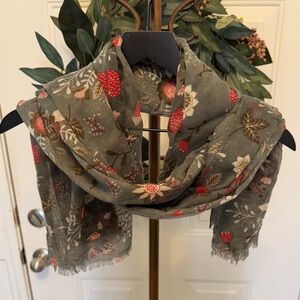 Melifluos Pretty Lightweight Floral Long Scarf OS